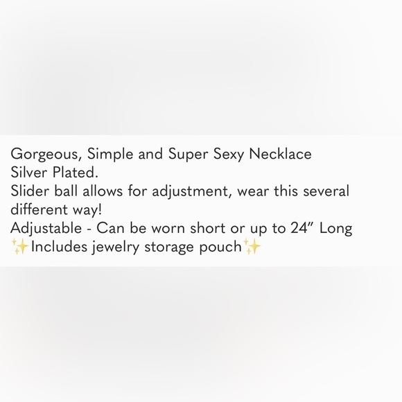 NEW Silver Triangular Slider Chain Necklace - Picture 5 of 7